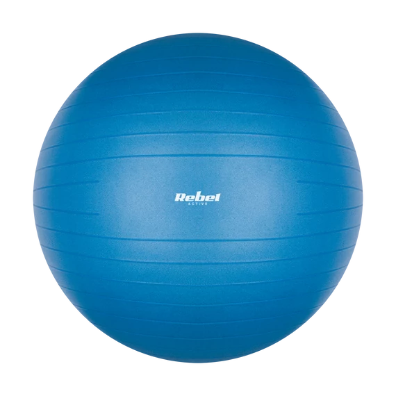 Rebel Active RBA-3100-BL - rehabilitációs gimnasztikai labda, 55 cm, kézi pumpával, kék