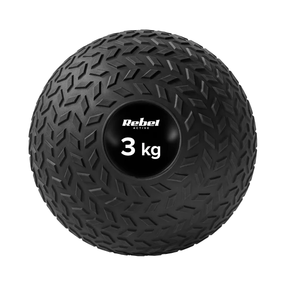 Rebel Active Slam Ball RBA-3108-3 - rehabilitációs medicinlabda, 23 cm, 3 kg, fekete