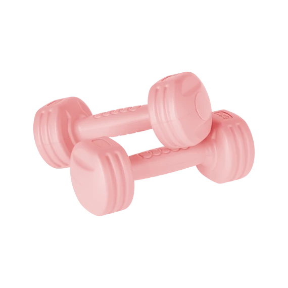 Rebel Active RBA-2310 - műanyag súlyzó készlet, 20 kg (2x1 kg, 2x2 kg, 2x3 kg, 2x4 kg), többszínű