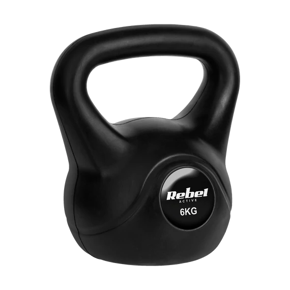 Rebel Active RBA-2313 - bitumenes kettlebell súlyzó (6kg), fekete