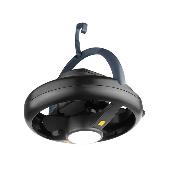 Tracer Zephyr - hordozható kempinglámpa ventilátorral, fekete