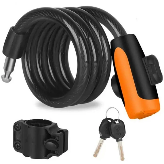 Aptel RW36 - erős kerékpárzár kulccsal, 100 cm, fekete