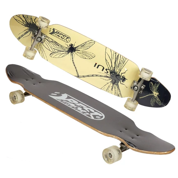 Best Sporting Insect - longboard gördeszka 109x26 cm, szürke/arany