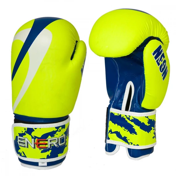 Enero Neon - Boxkesztyű, 12oz (66-75kg-os súlycsoport), neonzöld/kék