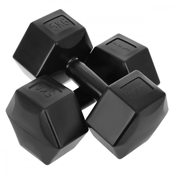 Enero Fit - kézi súlyzó készlet, 2x5kg, fekete