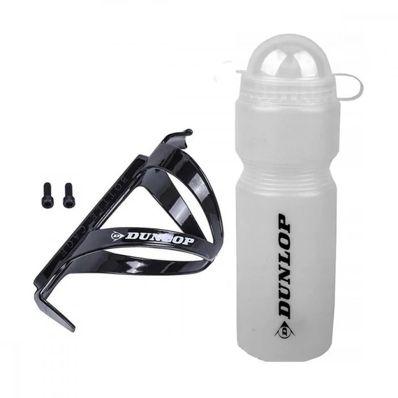 Dunlop Cycling Bottle with Holder - kerékpáros kulacstartó kulaccsal, 750ml, átlátszó