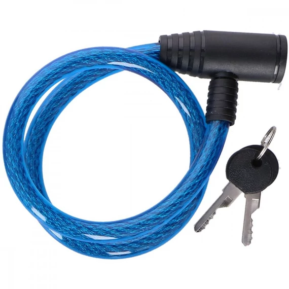 Dunlop Cable Lock - kulcsos biciklizár 1,2x65 cm, kék