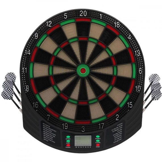 Enero - elektromos darts tábla (47 cm), fekete
