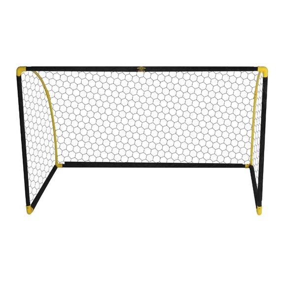 Umbro Football Goal 2pcs - műanyag focikapu hálóval, 180x120x91cm, fekete/sárga