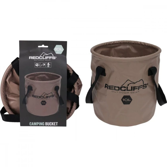 Redcliffs Camping Washtub - összecsukható turista víztartó (10l), barna