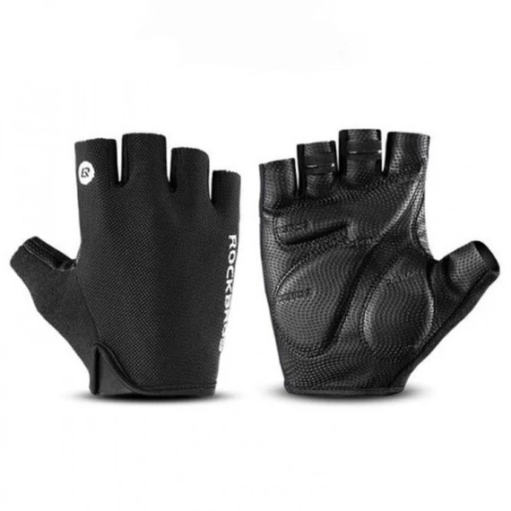 Rockbros S106BK - kerékpáros kesztyű (M-es méret), fekete