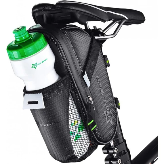 Rockbros C7-1 - vízálló kerékpár nyeregtáska palacktartó (1,5L), fekete