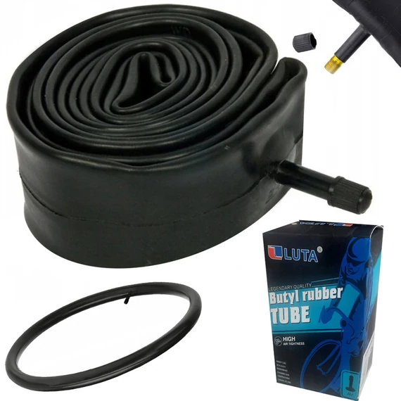 Luta Butyl Rubber Tube - 28"-os, 24 x 1,75/2,125 Butyl AV kerékpár belső, fekete