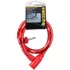 Kép 1/3 - Dunlop Snake Cable Lock - biciklizár kulccsal 18mmx80cm, piros